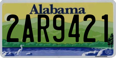 AL license plate 2AR9421
