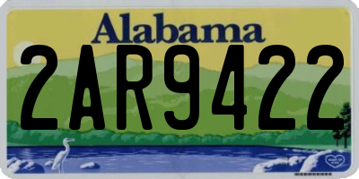 AL license plate 2AR9422