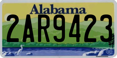 AL license plate 2AR9423