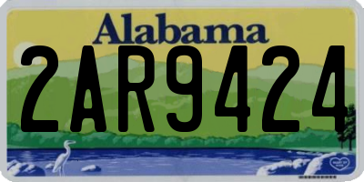 AL license plate 2AR9424