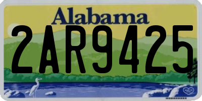 AL license plate 2AR9425