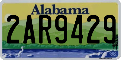 AL license plate 2AR9429