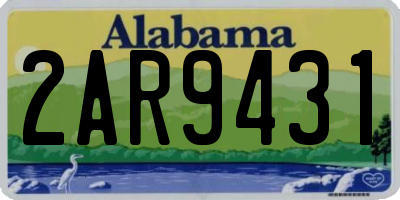 AL license plate 2AR9431