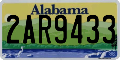 AL license plate 2AR9433