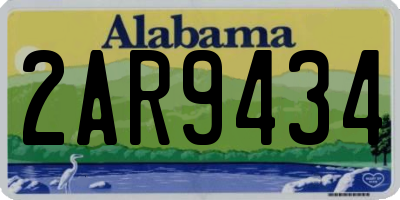 AL license plate 2AR9434