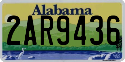 AL license plate 2AR9436