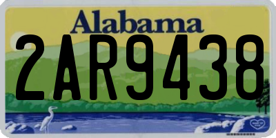 AL license plate 2AR9438
