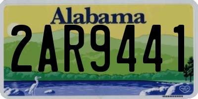 AL license plate 2AR9441