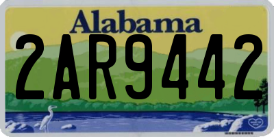 AL license plate 2AR9442