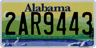 AL license plate 2AR9443