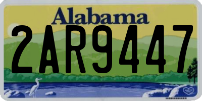 AL license plate 2AR9447