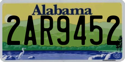 AL license plate 2AR9452
