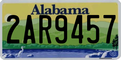 AL license plate 2AR9457