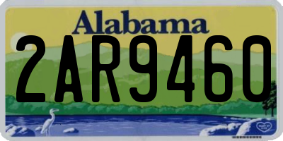 AL license plate 2AR9460