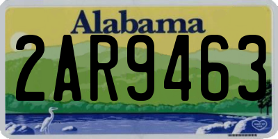 AL license plate 2AR9463