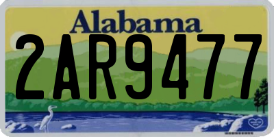 AL license plate 2AR9477