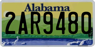 AL license plate 2AR9480