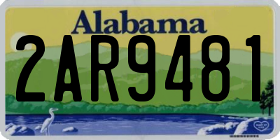 AL license plate 2AR9481