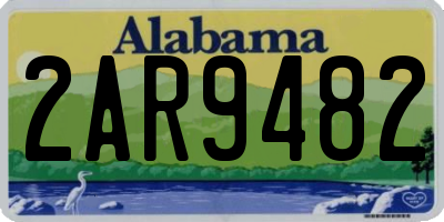 AL license plate 2AR9482