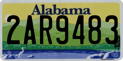 AL license plate 2AR9483