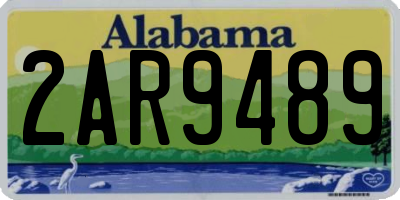 AL license plate 2AR9489