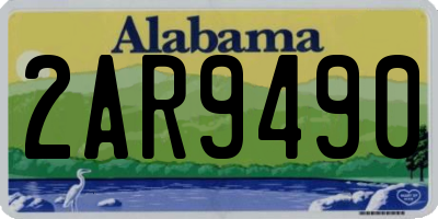 AL license plate 2AR9490