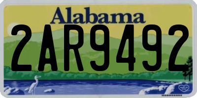 AL license plate 2AR9492