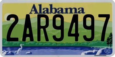 AL license plate 2AR9497
