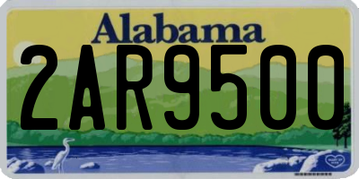 AL license plate 2AR9500