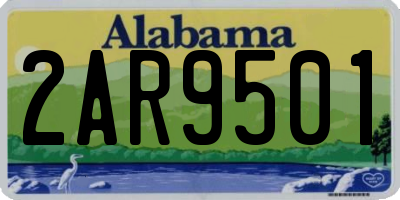 AL license plate 2AR9501