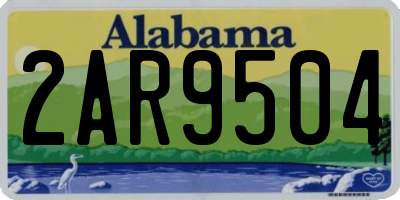 AL license plate 2AR9504