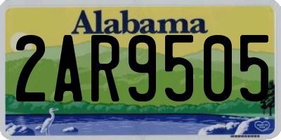 AL license plate 2AR9505