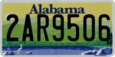 AL license plate 2AR9506