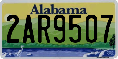 AL license plate 2AR9507