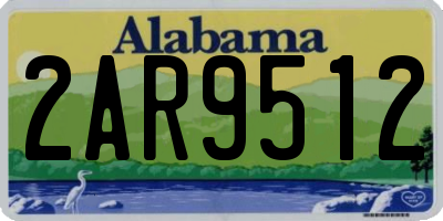 AL license plate 2AR9512