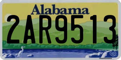 AL license plate 2AR9513