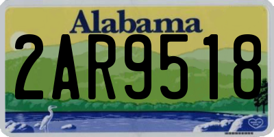 AL license plate 2AR9518