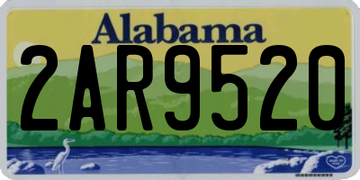 AL license plate 2AR9520