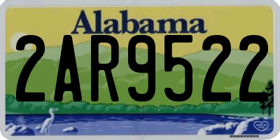 AL license plate 2AR9522