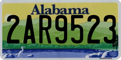 AL license plate 2AR9523
