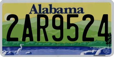 AL license plate 2AR9524