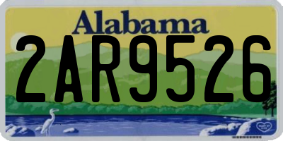 AL license plate 2AR9526