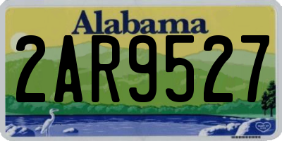 AL license plate 2AR9527