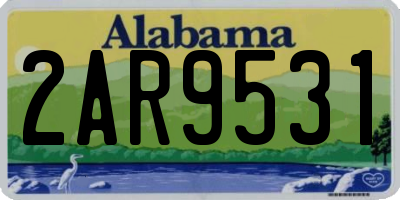 AL license plate 2AR9531