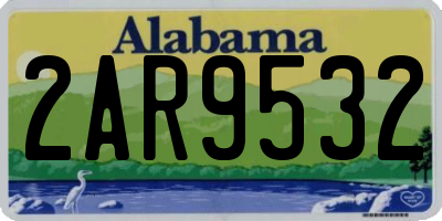 AL license plate 2AR9532