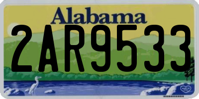 AL license plate 2AR9533