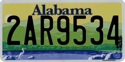 AL license plate 2AR9534