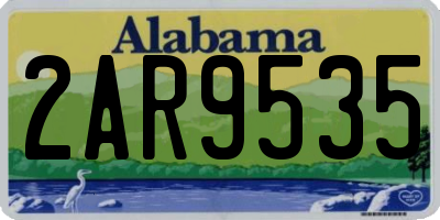 AL license plate 2AR9535