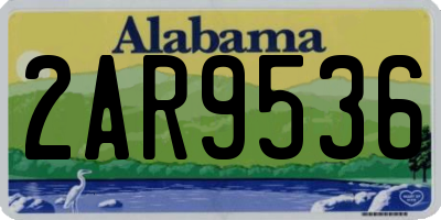 AL license plate 2AR9536