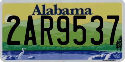 AL license plate 2AR9537